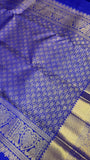 Pure 1G zari handloom Kanjeevaram Silk Saree- Silk mark certified- PS2349 Royal bluish Purple