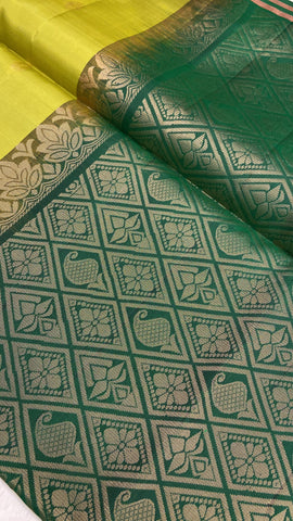 Half Mix Kanjeevaram Soft Silk Saree