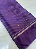 Pure Mix Crepe Mysore Silk Saree  (Purple)