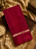 Pure Mix Mysore Crepe Silk Saree- Maroon