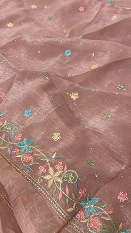 Premium Crush Organza Saree
