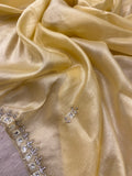 Designer cocktail organza saree