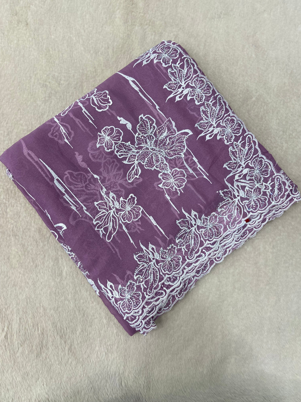 Premium Soft Organza Saree (Lavender)
