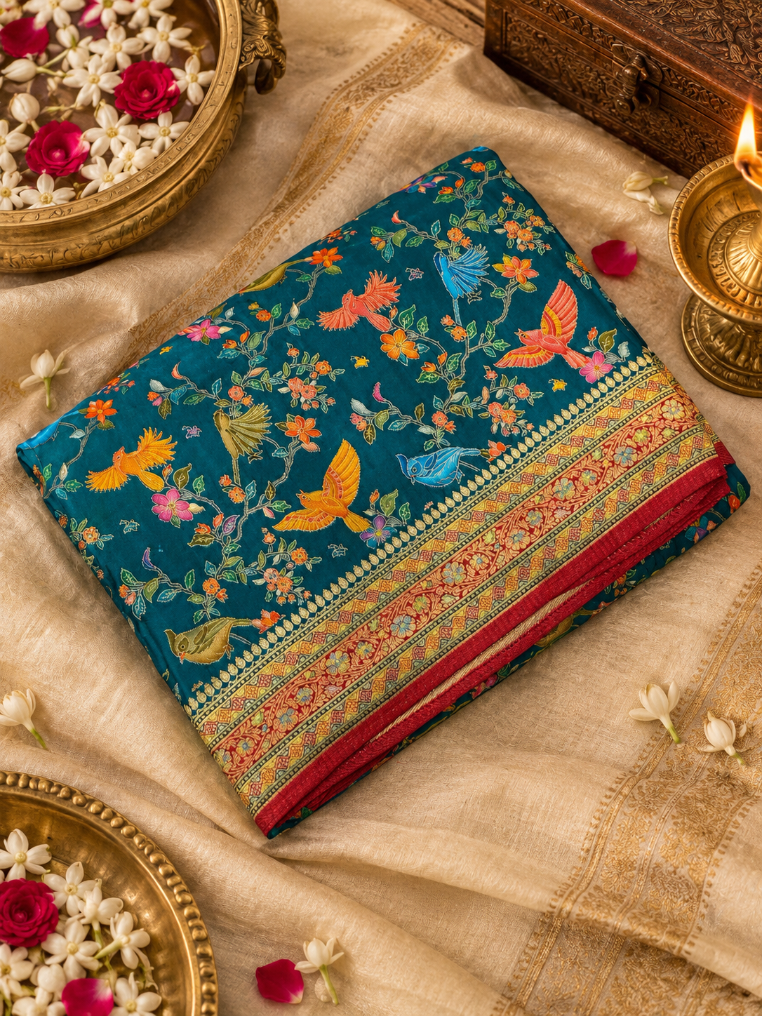 Premium Pashmina Silk Saree - 902379