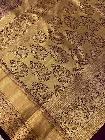 Pure Handloom Kanjeevaram Silk Mark Certified Saree