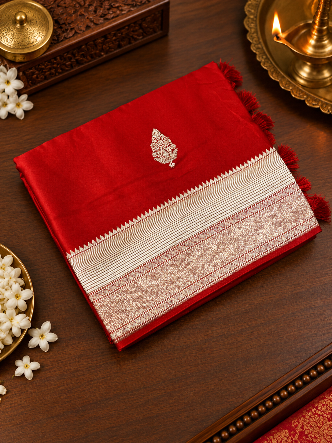 Pure Crepe Satin Silk Saree - 902219