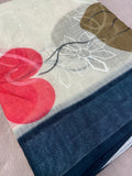Premium Linen Tissue Embroidery Saree