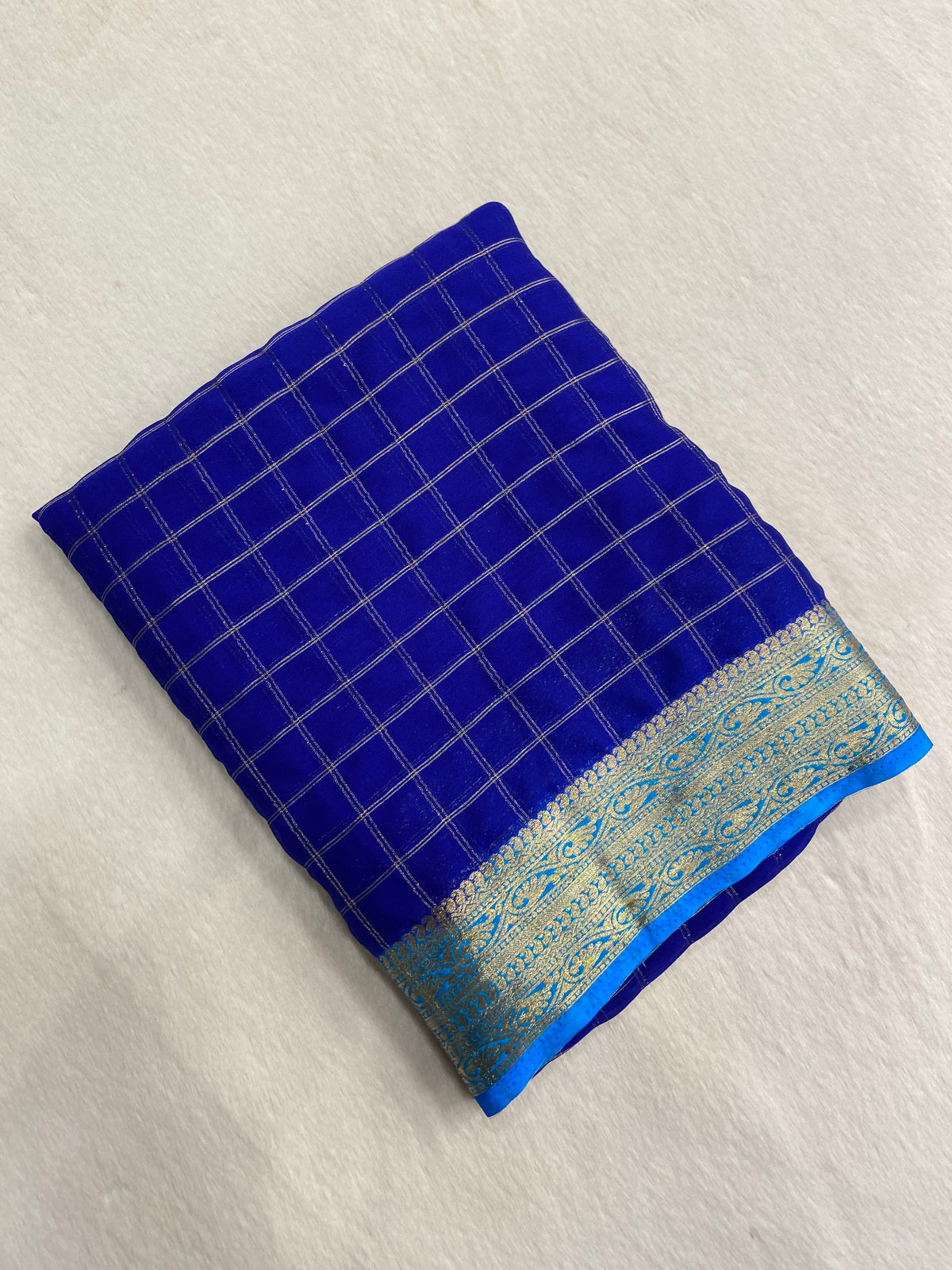 Premium Crepe Semi Chiffon Mysore Silk Saree