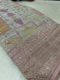 Pure crepe khaddi Banarasi saree- Silk mark certified