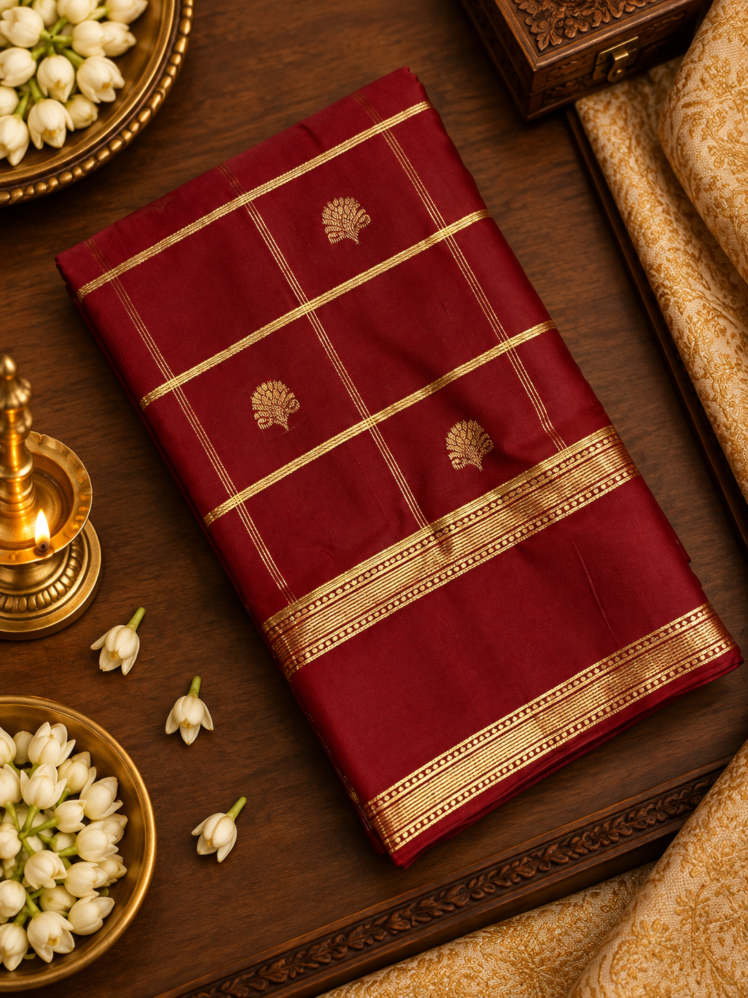Premium Bridal Semi Kanchipuram Silk Saree - 902336