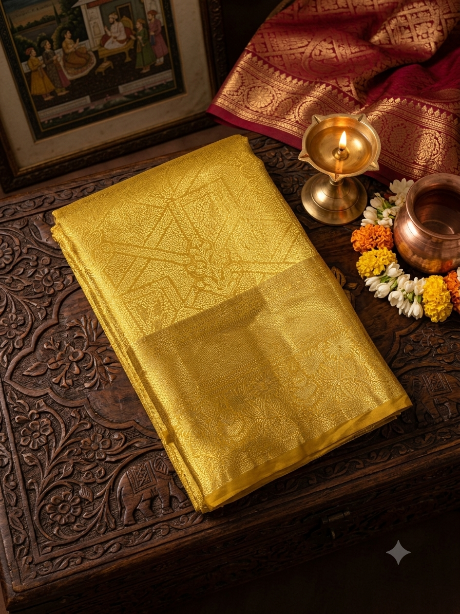 Bridal Semi Tissue Silk Saree -902291
