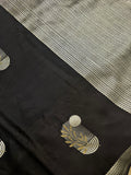 Pure crepe satin silk saree