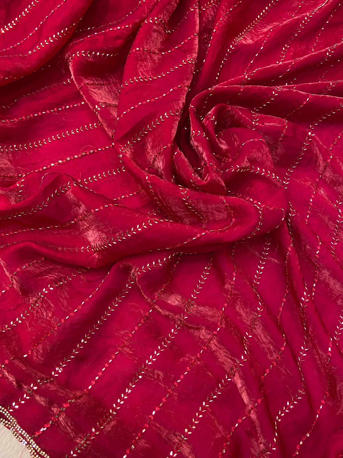 Premium Crush Organza Saree