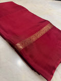 Pure Mix Mysore Crepe Silk Saree- Maroon