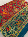 Premium Banarasi Crepe Kalamkari Saree