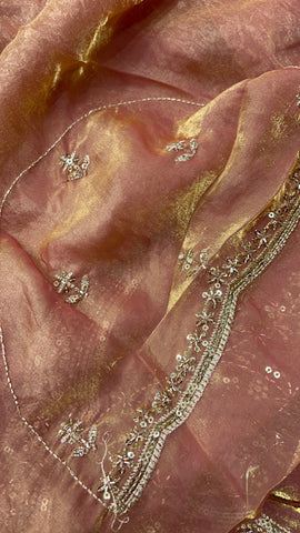 Premium Soft Tissue Saree (peach)
