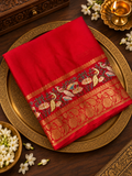 Premium Crepe Mysore Silk Saree With Embroidery - 902533