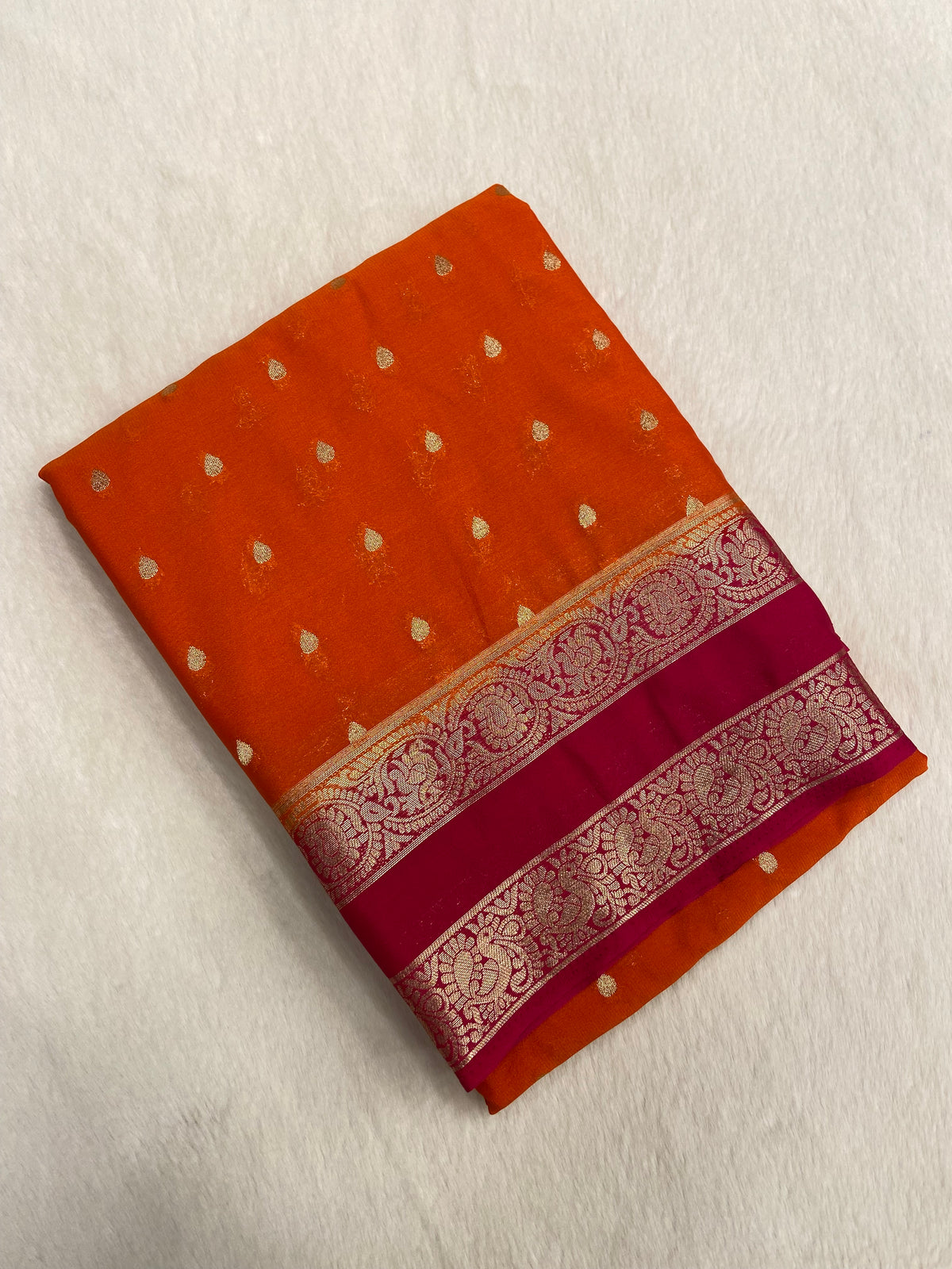 Pure Mix Crepe Mysore Silk Saree