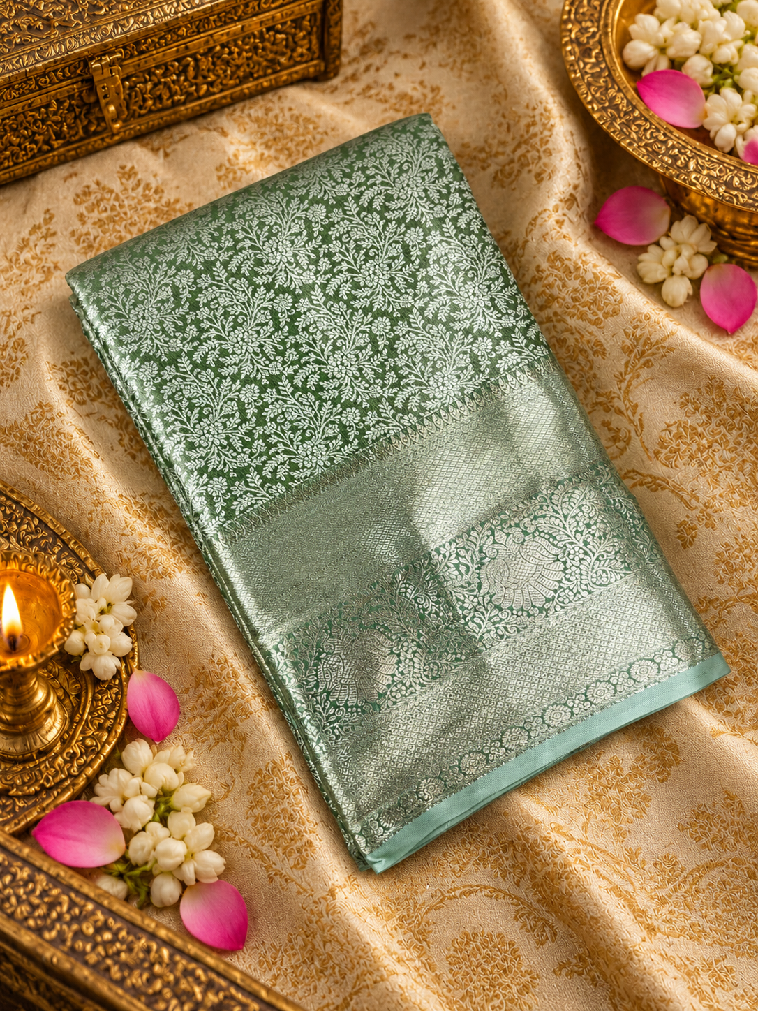 Premium Bridal Semi Kanchipuram Silk Saree - 901998