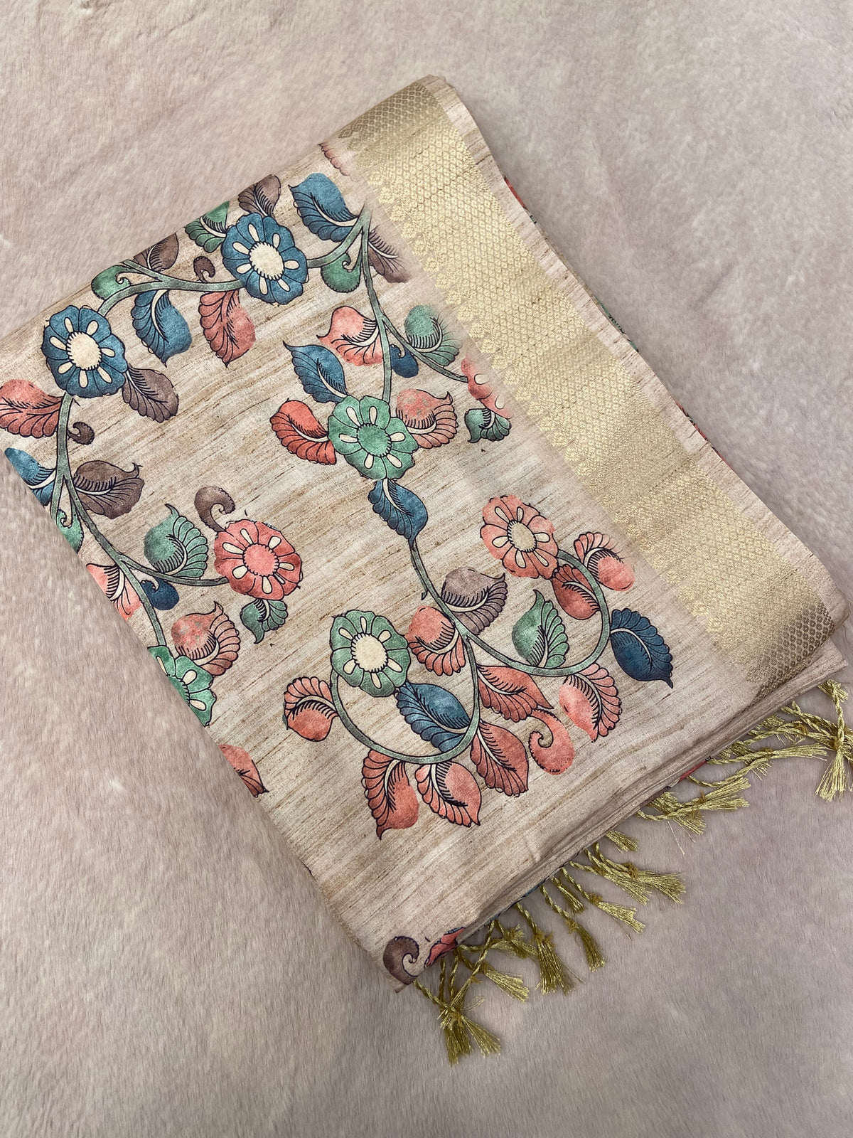 Premium Chanderi Saree With Kalamkari Design🌸