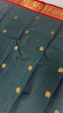 Pure Kanjeevaram Silk Saree - Bottle green