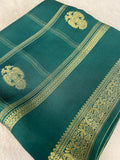 Pure Mix Crepe Mysore Silk Saree💚