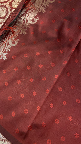 Semi Kanchipuram Silk Saree🦚 🤎