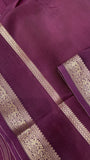 Pure Mix Mysore Crepe Silk Saree (wine)