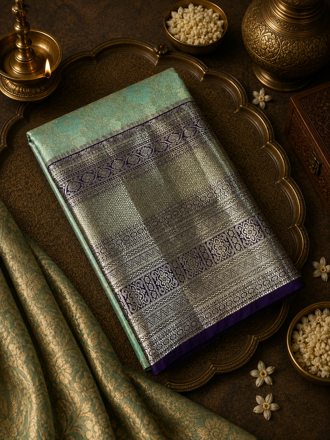 Premium Bridal Semi Kanchipuram Silk Saree