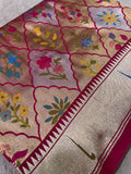 Premium Quality Tissue crepe silk in Paithani - 902691