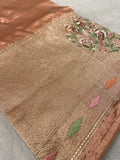 Premium Russian Dola Silk Sare With Embroidery