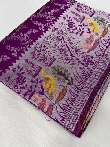 Premium Semi Mashru Silk Saree💜