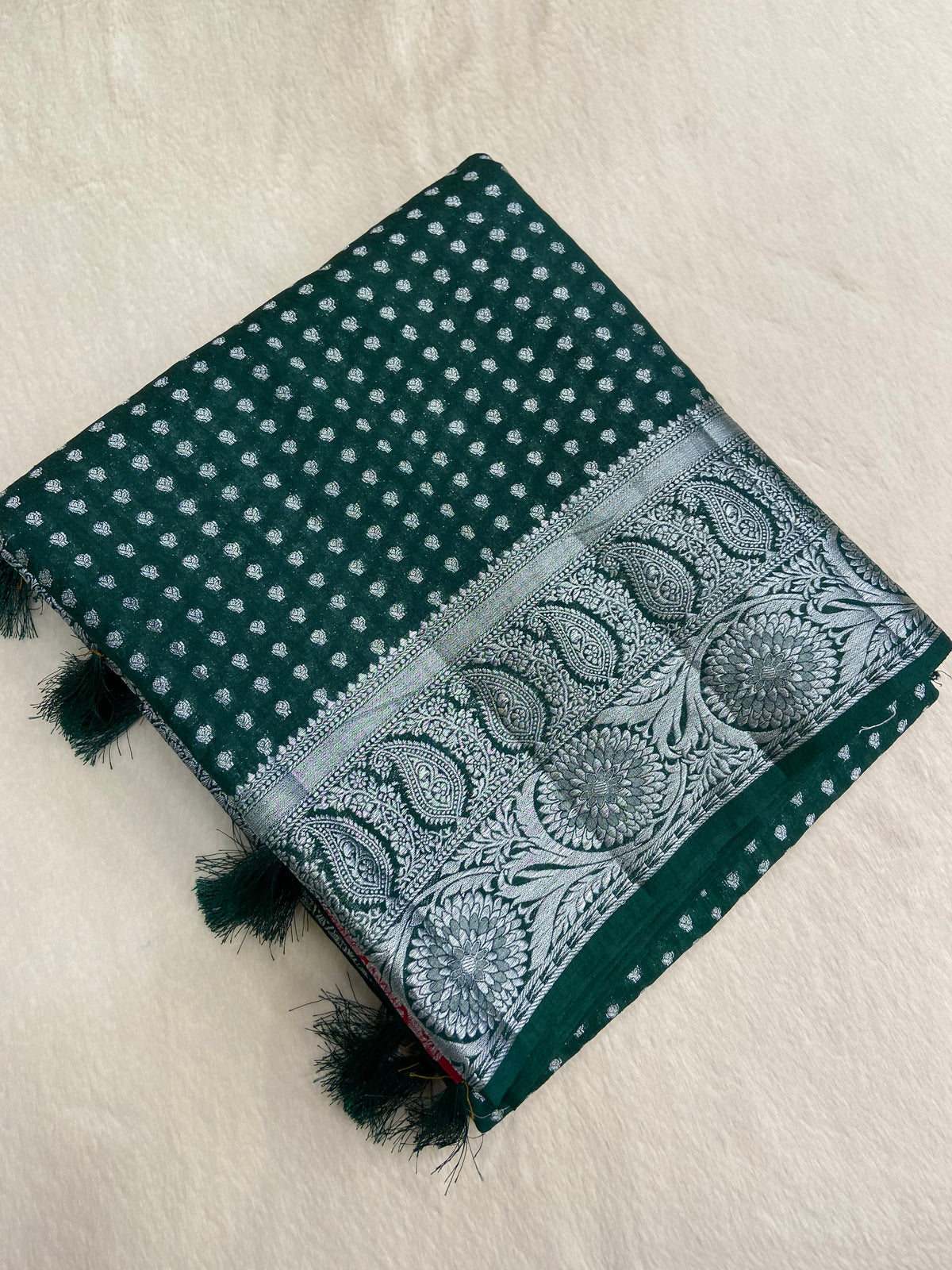 Butter crepe silk saree