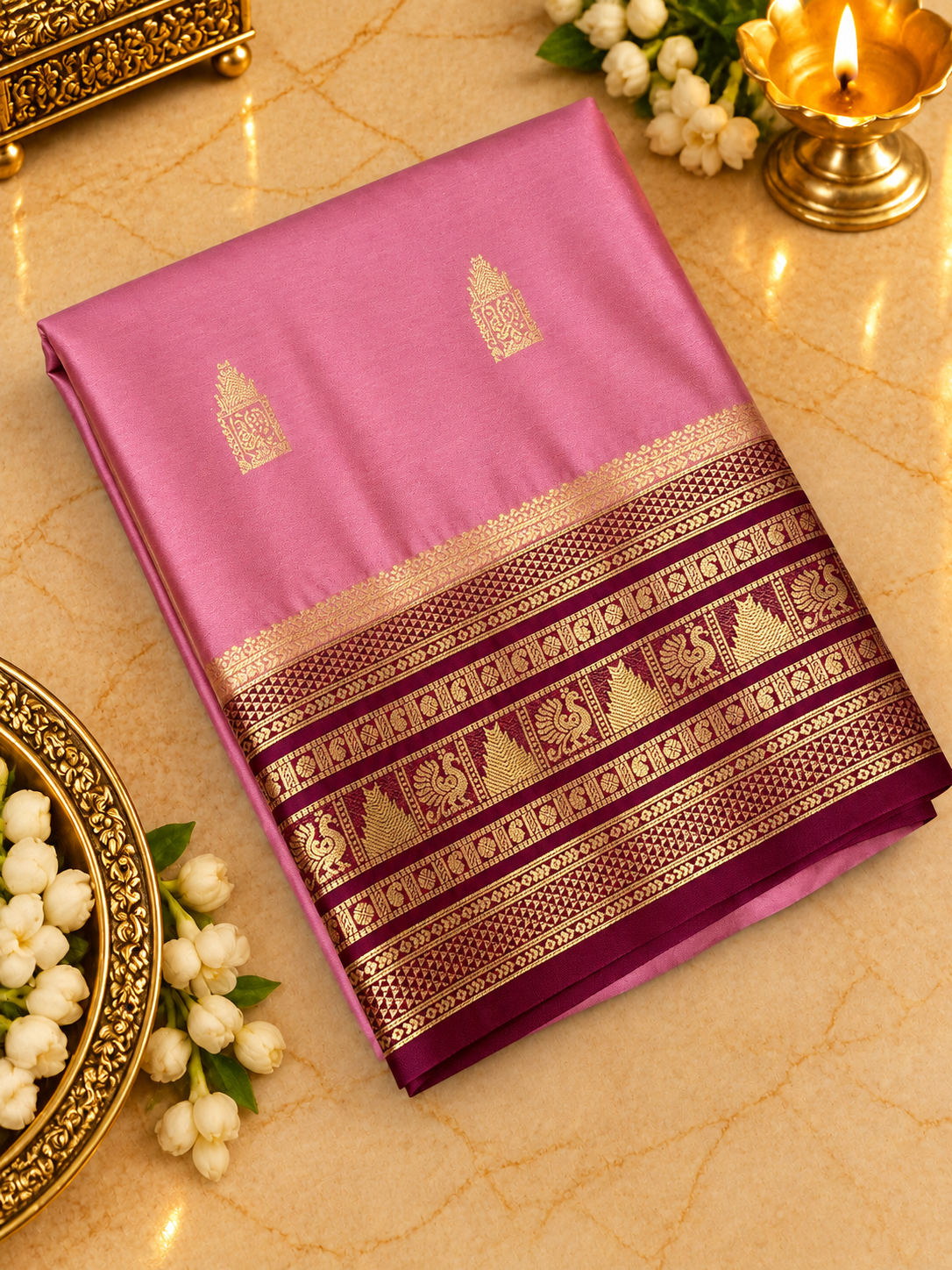 Premium Semi Mysore Silk Saree - 902557