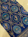 Premium Banarasi Crepe Kalamkari Saree