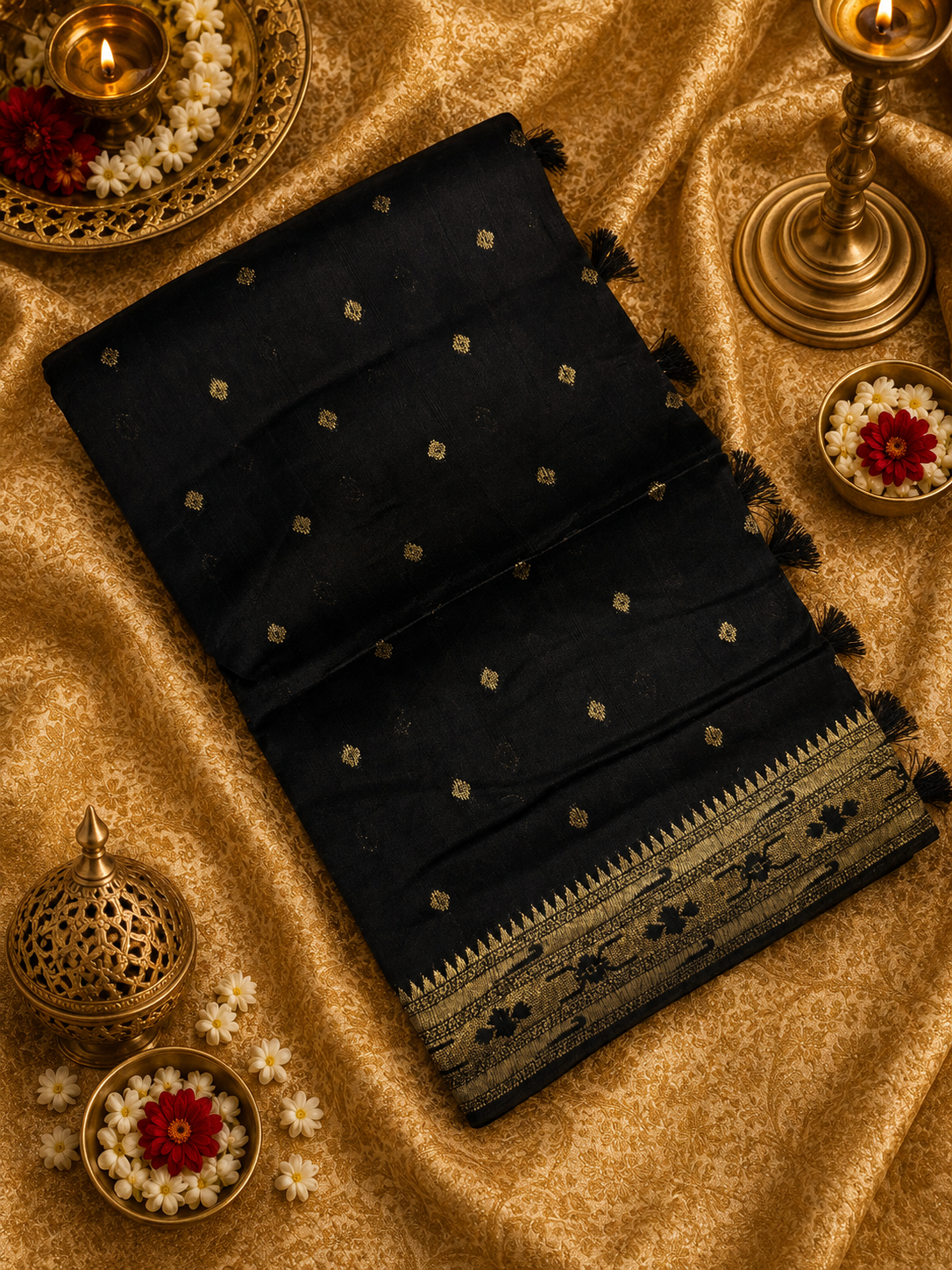Premium Quality Tussar Saree in Paithani Weaves
