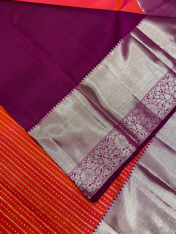 Pure 1G zari handloom Kanjeevaram silk mark certified saree