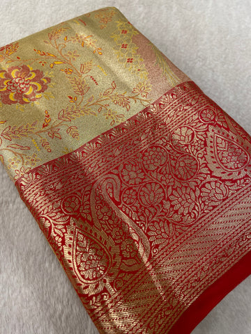 Bridal Semi Tissue Silk Saree