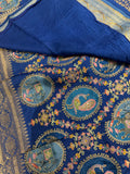 Premium Banarasi Crepe Kalamkari Saree