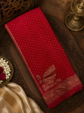 Pure crepe khaddi Banarasi saree- Silk mark certified