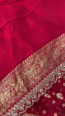 Pure Chinnon Saree