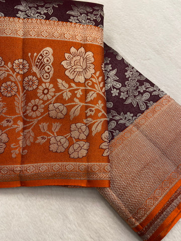 Pure Zari Handloom Kanjeevaram Silk Mark Certified Saree