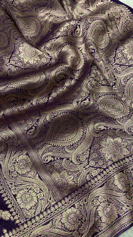 Premium Crepe Satin Silk Saree 💜