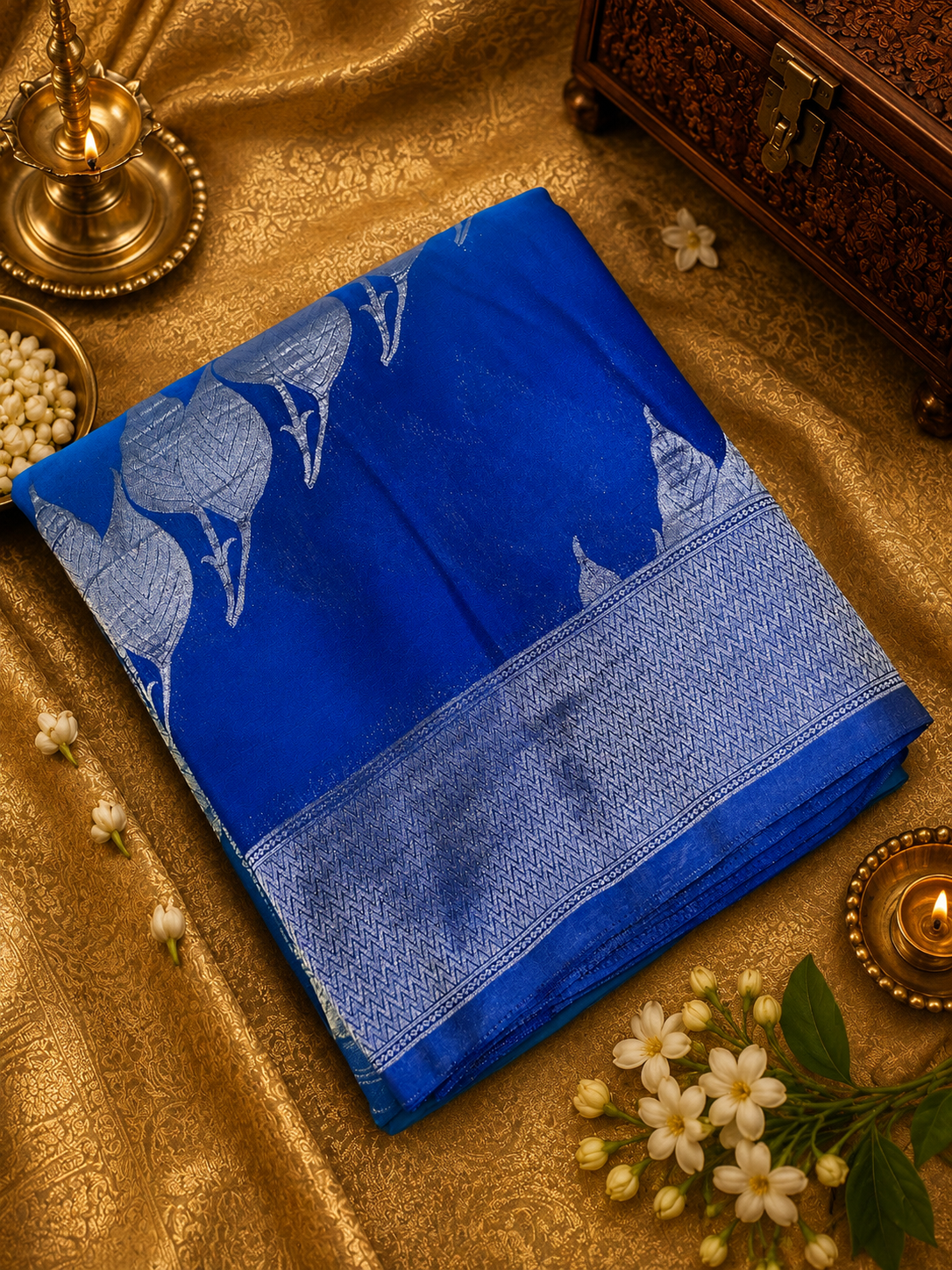 Premium Khaddi Georgette Saree Dual Tone