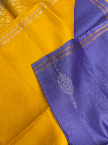 Half Mix Kanjeevaram Soft Silk Saree