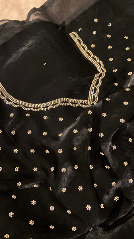 Premium Crush Organza Saree