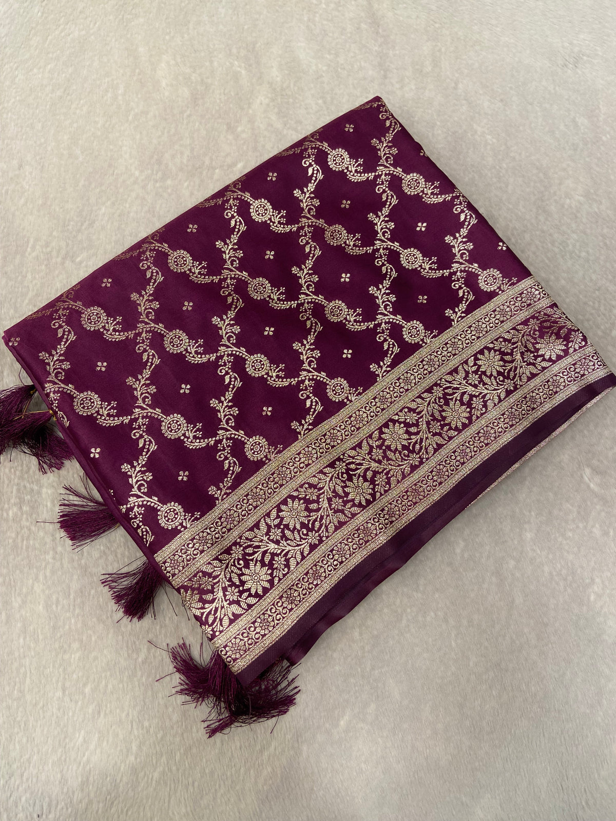 Premium Crepe Satin Silk Saree