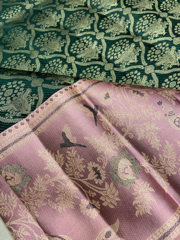 Pure Zari Handloom Kanjeevaram Silk Mark Certified Saree