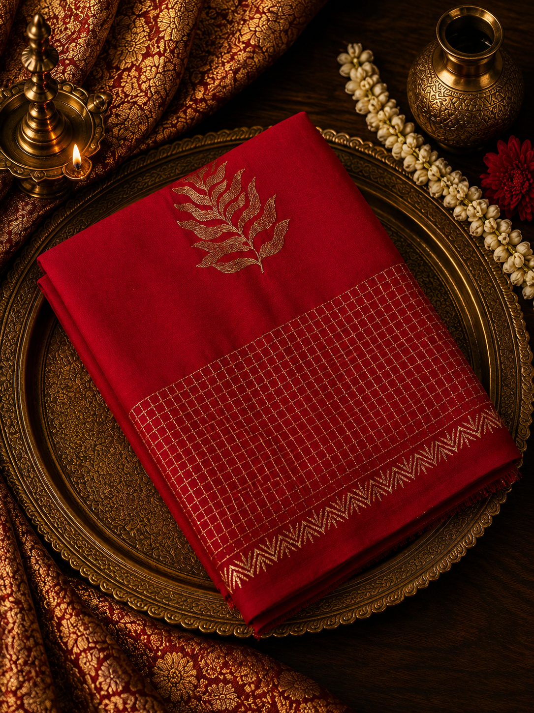 Russian Silk Saree With Embroidery