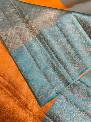 Pure Zari Handloom Kanjeevaram Silk Mark Certified Saree